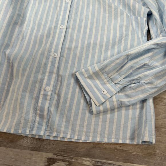 Mare Mare x Anthropologie Blue Strip Button Down Shirt Size XS - Picture 2 of 4